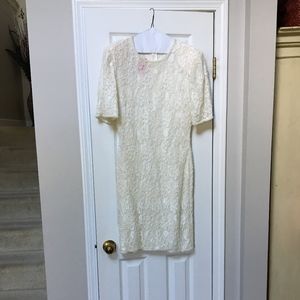 Lawrence Kazar Body Con Vintage Wedding Dress